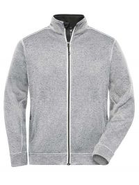 Weiße Fleece Jacke Herren